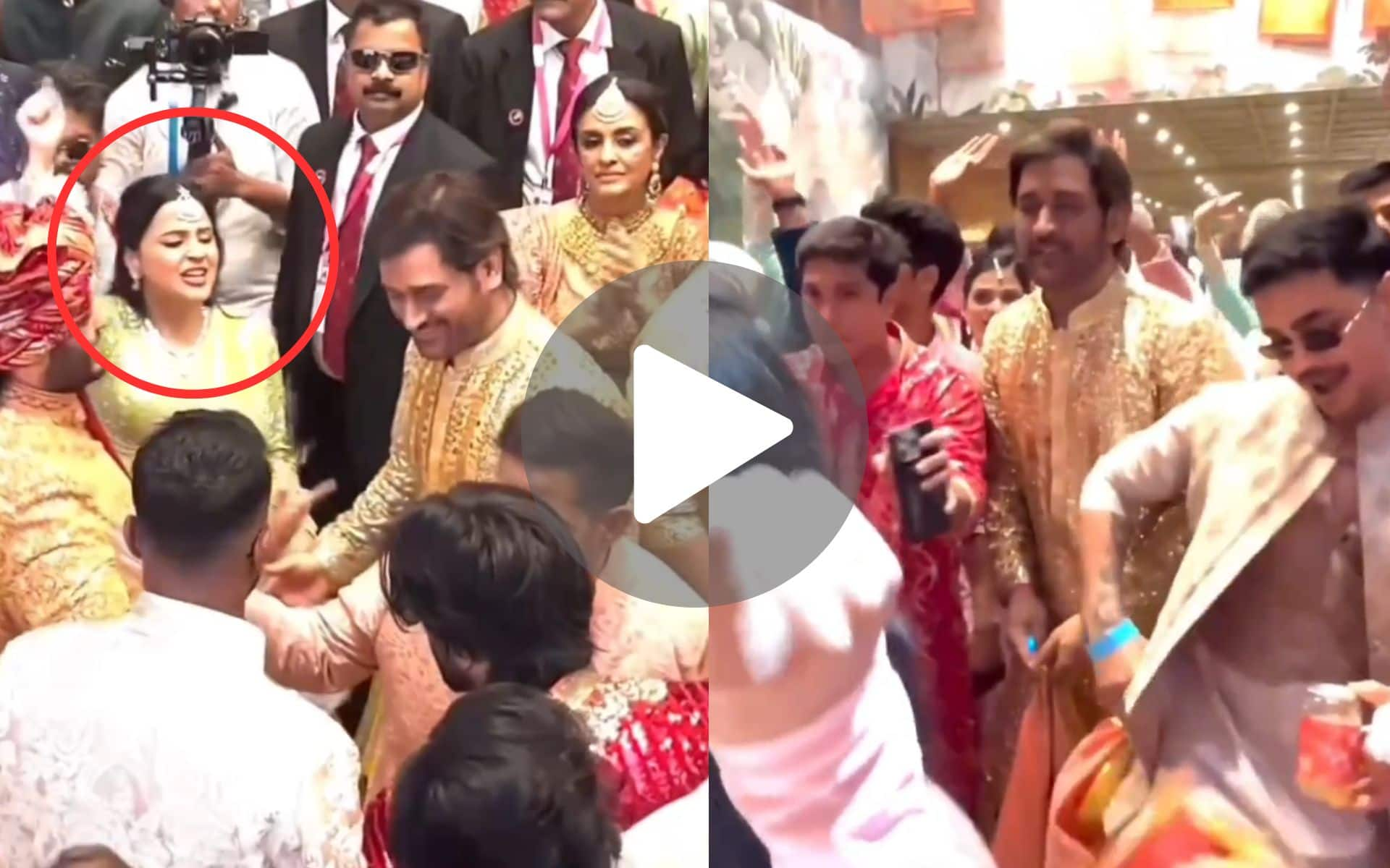 [Watch] Dhoni And Ishan Kishan's Dance With Anant Ambani Leaves Sakshi Dhoni In Awe